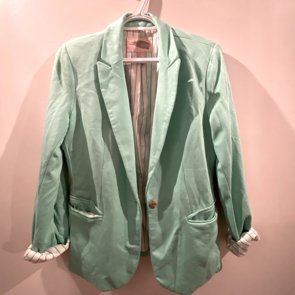 Forever 21 Mint Green Blazer